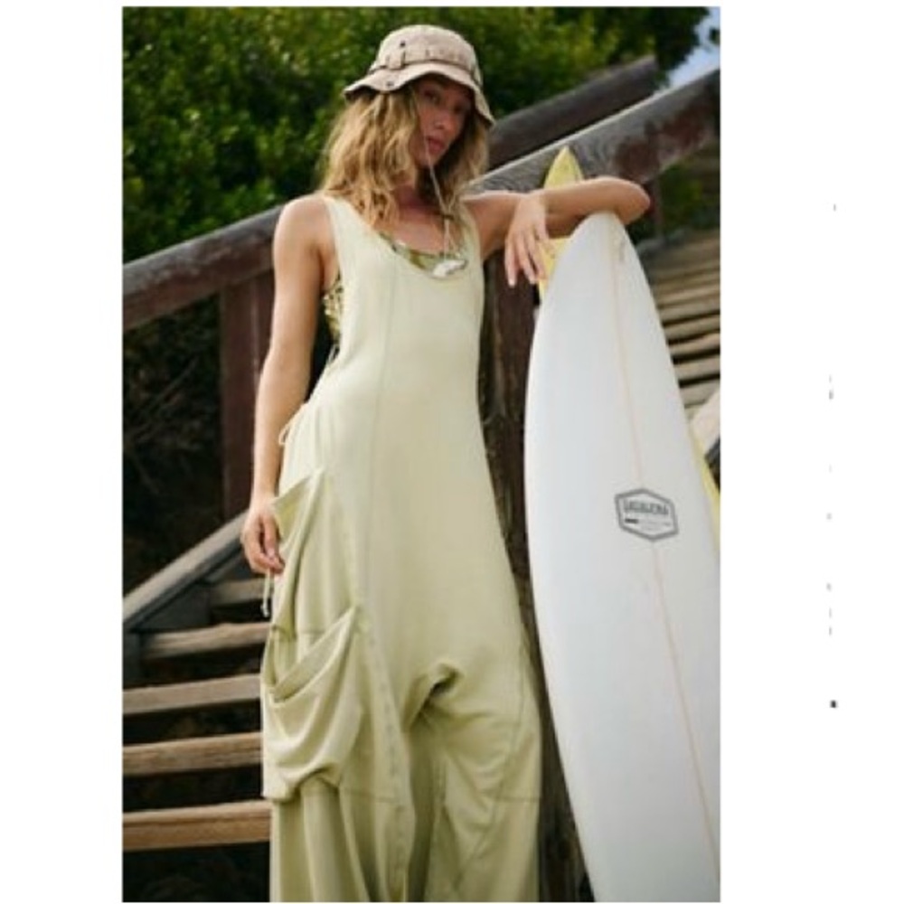 Free People FP Movement Infinity Onesie Moss Green Women's Jumpsuit